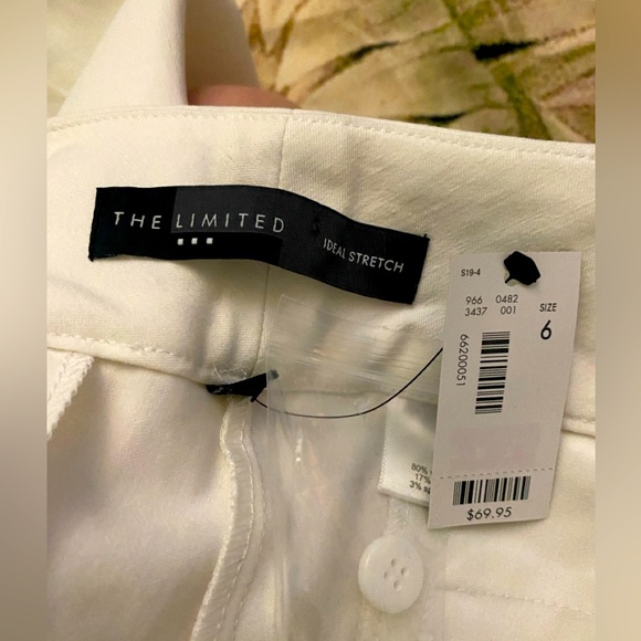 White Ideal Stretch Crop Pants, The Limited, Size 6 - Picture 4 of 6